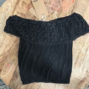 Elegant Black Off-Shoulder Top